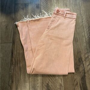 Zara Frayed Hem Pink Jeans